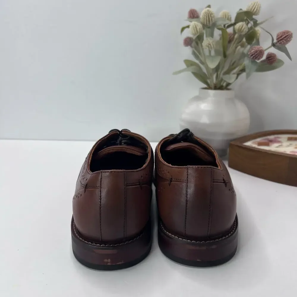 Stacy Adams Maddox Cap Toe Leather Oxford Dress Shoes Brown Men's 13M